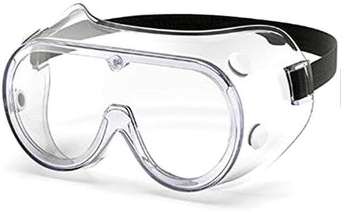 Protective Safety Goggles, Clear Lens & Anti Fog, Adjustable Head Belt Lightweight & Durable, 6 Pack