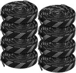 Yingzhao 4 Pairs Waxed Hockey Skate Laces Hockey Laces Wide Ice Skate Lace Strap Ice Hockey Skate Accessories for Ice Hockey, Roller Skates, Adults, Youth(108 Inch Long,Black)