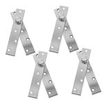 TOPPERFUN 4pcs 360 Degree Rotating Shaft Hinge Rotating Hinge Hardware Hinges up Down Shaft Rotation Hidden Door Pivot Hinges Drawer to Rotate Murphy Bed Stainless Steel