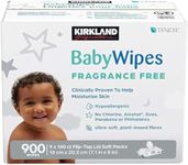 Kirkland Signature Baby Wipes, Fragrance Free, 9 Packs of 100