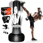 Boxing Bag with Stand,180cm Freestanding - Sturdy Punching Equipment for Grown-Ups - Tailored for Male MMA, Muay Thai, and Fitness Training - An Ideal Inflatable Kickboxing Bag Presented in a Gift Box