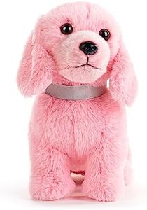 DEMDACO 5004810094 Animalcraft Dachshund Dog Bright Pink 11 x 8 Inch Polyester Soft Cuddly Plush Stuffed Animal