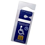 Handicap Parking Placard Protective Holder - Rear View Mirror Disability Permit Hanger by Specialist ID (Pack of Four)