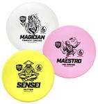 Discmania Active Soft Disc Golf Set of 3 – Includes Disc Golf Putter, Mid-Range and Driver, PDGA Approved Disc Golf Set, Disc Golf Starter Set (Colors Will Vary)