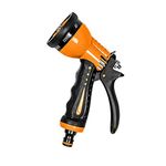 8 Pattern Multi Function Garden Hose Pipe Water Nozzle Spray Gun Soft Grip