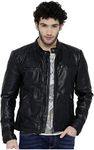 A1 SKIN FASHION Pure Genuine Leather Black Jacket for Men's (Size : M,Color : Black) (A1_14)