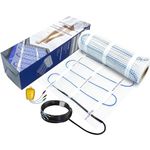 Electric Heated Floor Mat Kit, Underfloor Radiant Heating System for Tile,Stone and Laminate Indoor Use with Alarm Cable Monitor 120 V 80 sq.ft.