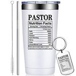 Grifarny Pastor Gifts for Men Women - Pastor Appreciation Gifts - Pastor Nutritional Facts - Birthday, Christmas Gifts for Pastor - Pastor Tumbler Cup 20oz