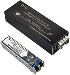 Micro Mini Gigabit Fiber Media Converter Small Size Ultra-Compact 10/100/1000Mbps Ethernet IP Copper to Fiber Optic Converter with Single Mode 1310nm 20km SFP Module USB Type-C Power Input