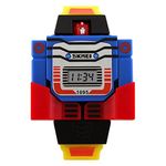 FANMIS Military Sports Watch LED Digital Multifuntional Sports Cartoon Sports Robot Transformation Wrist Watch Yellow, yollow, Digital,Quartz Movement