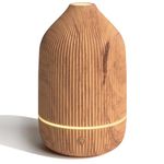 SALUBRITO Essential Oil Diffuser, 100ml Ultrasonic Aroma Diffuser for Essential Oil with Auto Shut-Off, 7 Colour LED Lights, Cool Mist Humidifier for Home, Office, Bedroom, Wood Grain