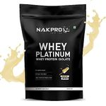 NAKPRO Platinum Whey Protein Isolate | 28g Protein, 6.36g BCAA | Easy Mixing, Low Carbs, Easy Digesting Whey Protein Supplement Powder (1 Kg, Malai Kulfi)