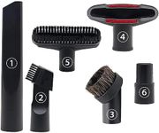 ANBOO 6 Piece Set 32mm/35mm Accessories for Henry Hoover Attachments, Henry Hoover Parts Include PP Hair Combination Brush, Long Flat Suction, Horse Hair Round Brush, 2 in 1, Sofa Suction, Adapter