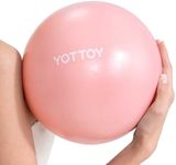 YOTTOY Pilates Ball, 10-inch Exercise Ball with Anti-Burst Technology for Stability, Stability Ball for Yoga, Pilates, Physical Therapy, Home Gym and Office Fitness Equipment (10 inch, Pink)