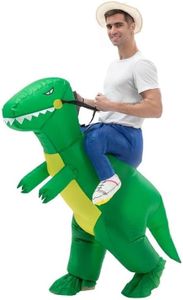 Ausfeelity Dinosaur Costume, Inflatable Costume for Adults, Halloween Costumes, Blow up Costume for Halloween/Christmas/Festival/Party, Green