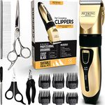 PetKing Premium Dog Clippers Dog Grooming Kit Grooming Clippers Professional for Thick Hair Coats Pet Kit for Dogs Cats Pets Cordless Silent Dogs Hair Clipper Trimmer Shaver Set Low Noise