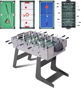 RAYKEEP 4-in-1 Foldable Multi Game Table, 54" Combo Game Table Set with Ping Pong, Hockey, Pool Billiards and Foosball for Home, Adults, Game Room, Friends & Family