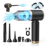 ONEWEST Handheld Vacuum Cleaner,15000pa Car Vacuum Cleaner Cordless Powerful,4 IN 1 USB Rechargeable Portable Mini Vacuum,Lightweight Hand Vacuum for Car,Keyboard,Pet Hair,Home,Office - Black