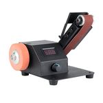 Weytoll Belt Sander 350W Electric Power Orbital Sander Knife Sharpener Wen Dust Collectors Bench Grinder with Sander Paper/Sanding Belts for Woodworking Dust Collector Acrylic Metal Polishing