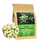 FullChea - Dried Jasmine Flowers,85g - Premium Edible Flowers Whole Buds - Non-GMO - Caffeine-free - Perfect For Tea