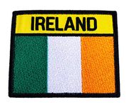 Ireland Flag Patch (3.75 Inch) Hook & Loop Embroidered Badge Airsoft Paintball Martial Arts Irish Army Tactical Morale Applique