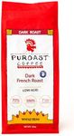 Puroast Low Acid Coffee Whole Bean, French Roast, Dark Roast, Certified Low Acid Coffee, 5.5+ PH, Gut Health, 12 Oz, Higher Antioxidant, Smooth for Espresso, Iced Coffee