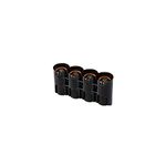 Storacell by Powerpax Slimline C Battery Storage Caddy, Black, Holds 4 Batteries (Not Included)