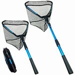 Senston Folding Fishing Net, Telescoping Landing Net Collapsible Fishing Net Freshwater Easy Transportation & Storage Folding Fishing Net for Kayak, Salmon, Fly, Catfish, Trout Fishing