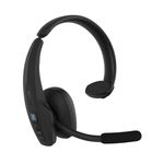 BlueParrott Pro B450 Mono Bluetooth Wireless Headphone 98% Noise Cancellation Over Head Trucker Headset with Mic and ANC, Premium Padding, Voice Control, 45 Hours of Battery, Black