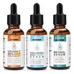 Age Defying Serum 3 Pack with Vitamin C, Retinol and Hyaluronic Acid - Boost Skin Collagen,Hydrate & Plump Skin, Anti Aging & Wrinkle Facial Serum