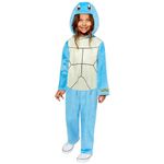 amscan 9918501 - Unisex Kids Official Pokémon Squirtle Hooded Jumpsuit Fancy Dress Costume Age: 3-4 Yrs