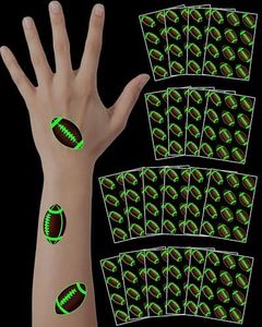 240 Pieces Luminous Football Temporary Tattoos Stickers,20 Sheets Glow in The Dark American Football Themed Tattoos Stickers Party Decoration Supplies Party favors for Kids Adults