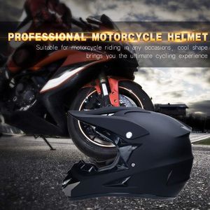 UIGJIOG Matte Black Motocross Helmet – Size M