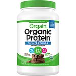 Orgain Organic Plant Based Protein Powder, Creamy Chocolate Fudge, 2.74 Pound, Packaging May Vary