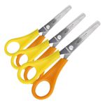 Westcott Children's Scissors, Yellow, Left-Handed | Scissors with Integrated 5 cm Scale | Craft Scissors, 13 cm (5"), Ideal for Children's Hands | Rounded tip | E-21593 00 (Pack of 3)