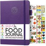 GoGirl Food Journal & Wellness Planner –– Diet & Fitness Diary – Nutrition Journal with Meal, Exercise & Weigh Loss Tracker, A5 (Purple)