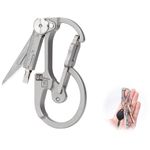 (Upgraded) RovyVon U4 Pro+ Titanium Carabiner Clip, Multi Tools EDC Carabiner Keychain Hidden Folding Knife and Dual-Bit Screwdriver Set, EDC Gear Gadget for Men Outdoor Daily Carry