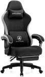 GTPLAYER Gaming Chair, Computer Office Chair with Pocket Spring Cushion, Linkage Armrests and Footrest, High Back Ergonomic Computer Chair with Lumbar Support Task Chair with Footrest(Black)