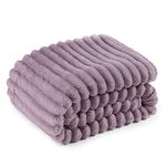 Bedsure Super Soft Purple Twin Blanket for Bed - Fuzzy Bed Blankets Fluffy Fleece Blankets for Couch, Sofa, Plush Lightweight Blanket for All Season, 60x80 Inches