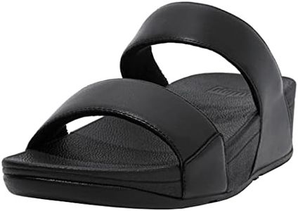 Fitflop Femme Lulu Leather Slides Sandale cale, Tout Noir, 40 EU