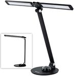 NUNET LED Desk Lamps for Home Office,Piano Lamp for Upright Piano,Rotatable Aluminum Desk Lamps with USB Charging Port,Eye-Caring Reading Light/3 Lighting Modes/Brightness Adjustable Lamp,Black