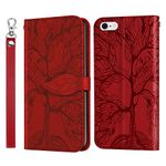 ONETHEFUL Wallet Case for iPhone 6S/iPhone 6 Protective Case Accessories Flip Cover Phone for iPhone 6S/6 Faux Leather Cases with Stand Red