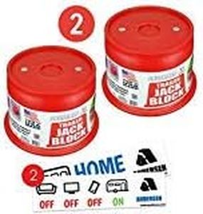 Andersen Hitches 3608 x2 | Trailer Jack Block with Magnets | Camper, RV Jack | Stabilize Your RV, Trailer, Camper - Eliminate Sway | Andersen Bumper Stickers Included