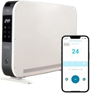 BLACK+DECKER BXCV41014GB 2.2KW Smart Convection Turbo Heater, 3 Heat Settings, Adjustable Thermostat, 24 Hour Timer, Digital Display, White