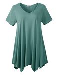 LARACE Women Casual T Shirt V-Neck Tunic Tops for Leggings - - 6X