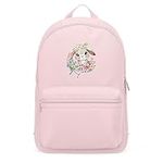 Purple Print House Personalised Baby Bunny Rabbit Mini Backpack For Girls Nursery Reception Back To School Bag, One Size, Light Pink