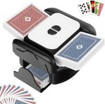 BEE&FLOWER Card Shuffler - Rechargeable Electric Card Shuffler with Auto-Stop & 2600mAh Battery, Low Noise Automatic Card Shuffler 1-2 Decks for UNO, Poker, Blackjack, Phase 10 | Black & White
