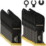 COMOWARE Titanium Oscillating Saw Blades, 20PCS Multitool Blades for Metal, Wood and Plastic, Compatible with Dewalt Milwaukee Ryobi Fein Dremel Bosch Rockwell Makita