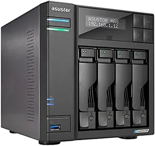 Asustor Lockerstor 4 Gen2 - AS6704T | 4-Bay NAS, Quad-Core 2.0GHz Processor, 4 M.2 NVMe Slots (PCIe 3.0), Dual 2.5GbE, Expandable to 10GbE, 4GB DDR4 RAM, (No Drive)