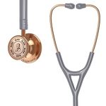 ELKO EL-190 Rose Gold edition CROSS III SS stainless steel dual head acoustic stethoscope | Adult & Pediatric Stethocope with Double-sided Rose Gold Chestpiece | Two-Way PVC Tubing | Doctors & Medical Students (Grey)